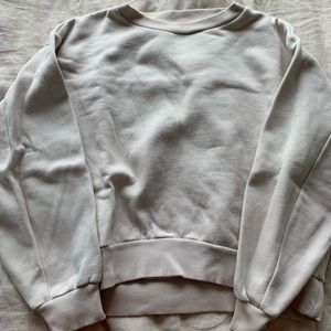 Everlane Cream/Bone crop sweatshirt size medium